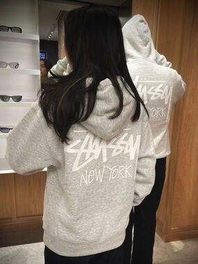 🆕 Stussy Stock New York Exclusive Zip Up Hooded Sweatshirt Large